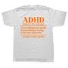 Смешные футболки с определением СДВГ для повышения осведомленности, летняя графическая хлопковая уличная одежда с коротким рукавом, подарки на день рождения, футболка, мужская одежда