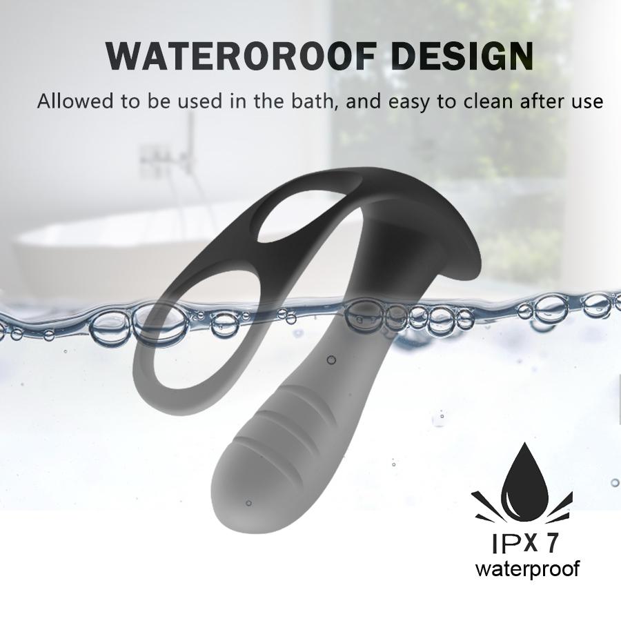 Мужской вибратор для массажа простаты, анальная пробка, беспроводное управление, одежда, силиконовый стимулирующий массажер, кольцо для задержки эякуляции, игрушка для мужчин