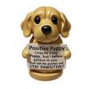 Emotional Support Puppy Statue Positive Dog Ornament Puppy Figurine with Motivational Message Inspirational Gift for Companion Coworkers