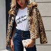 LJX Women Leopard Faux Fur Coats Winter Warm Thick Hooded Jacket Long Sleeve Zipper Loose Plus Young Coat Winter Women's Retro Fashion