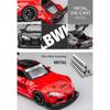Модель гоночного автомобиля Toyota Supra из сплава в масштабе 1/22, литая под давлением, со звуком и светом, выставочные украшения для автосалона, коллекционные украшения, подарочная коробка