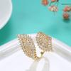 Luxury Angel Wings Ring For Women Popular Full Mirco Paved Natural Zircon Ring Vintage Wedding Party Fashion Gold Jewelry