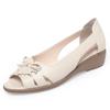 Summer Fashion Fish Mouth Soft Leather Versatile Loafers Women Flats Ballet Shoes Comfy Casual Shoes Breathable Sandals