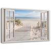 Canvas Print Window View Beach Sea