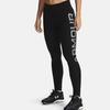 Under Armour Женские эластичные обтягивающие спортивные брюки Qualifier Ignight Coldgear с логотипом Side Letter, черные 1356212-001