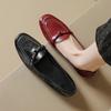 Fashion NEW Spring/Autumn Women Loafers Round Toe Low Heel Shoes Split Leather Shoes for Women Soft Slip-on Women Pumps Bow-knot Shoes