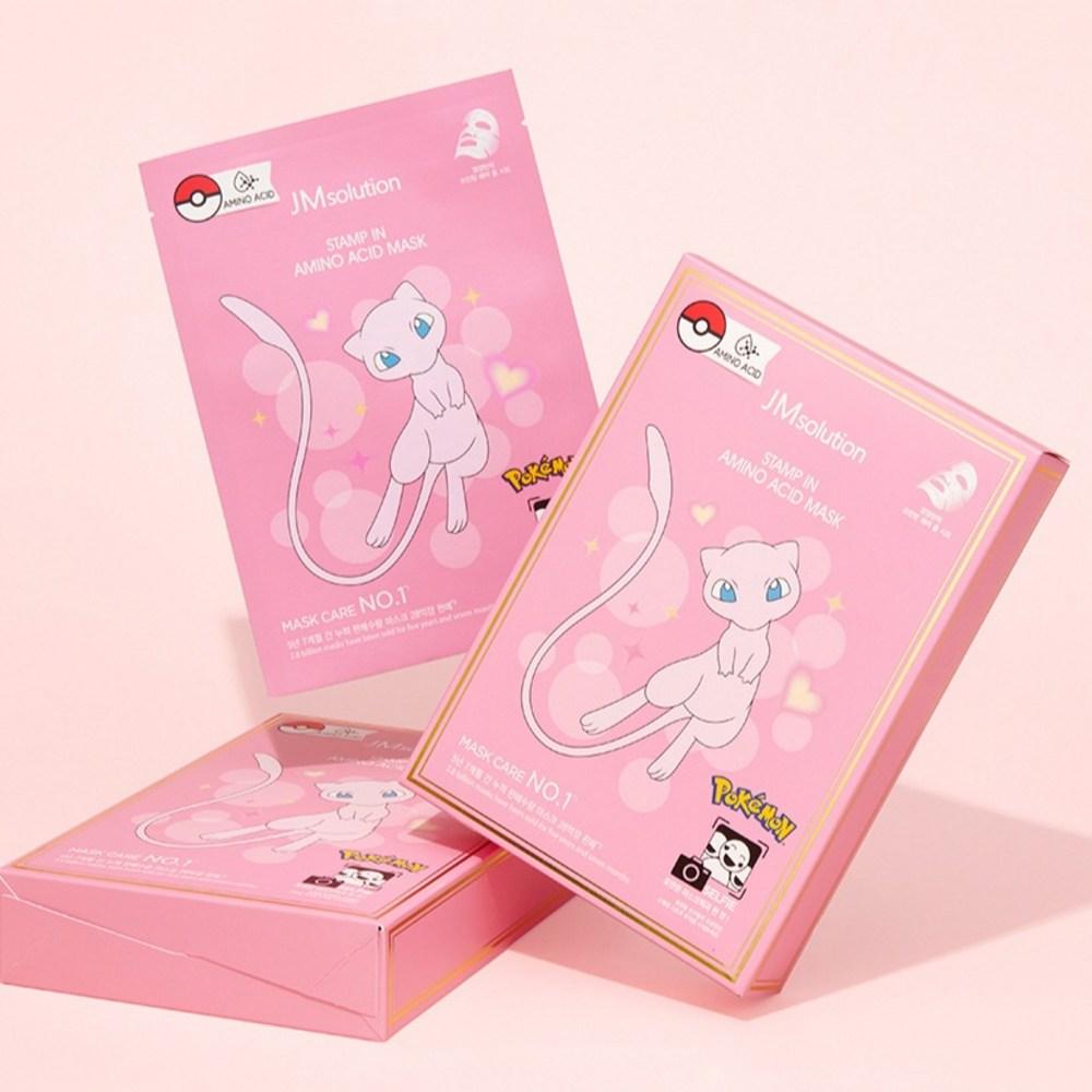 JM Solution Маска для лица с аминокислотами Pokemon Stamp 30 мл, 10 штук, 1 штука