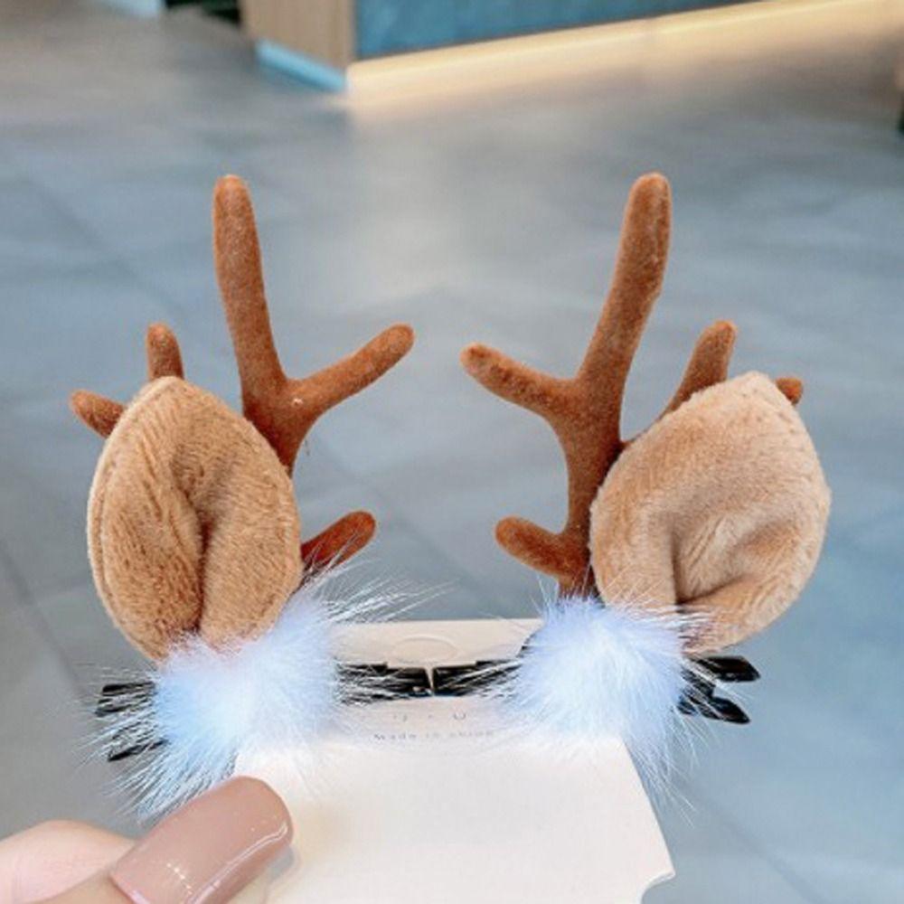 Headwear Xmas Ornaments Pine Cone Hairpins Merry Christmas Decor Hair Accessories Antler Hairpin