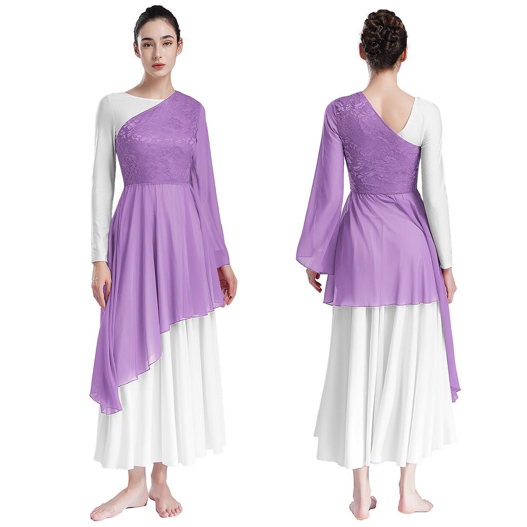 Женская литургическая хвалебная танцевальная туника на одно плечо асимметричная накладка на тунику для танцев