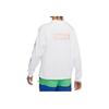 Nike Alphabet Print Crew Neck Long Sleeve T-Shirt Men Tops White DO6946-100