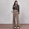 Women's High-Waisted Corduroy Straight-Leg Pants - New Autumn Loose Slimming Drape Design