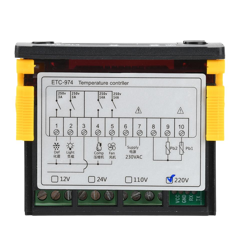 Digital Temperature Controller with Probe Cable AC 111V 111V Refrigerator Defrosting Heating Control Thermoregulator Thermostat