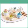 Play Kitchen Kids Set With Wooden Tea Pot And Accessories For Gift Daily