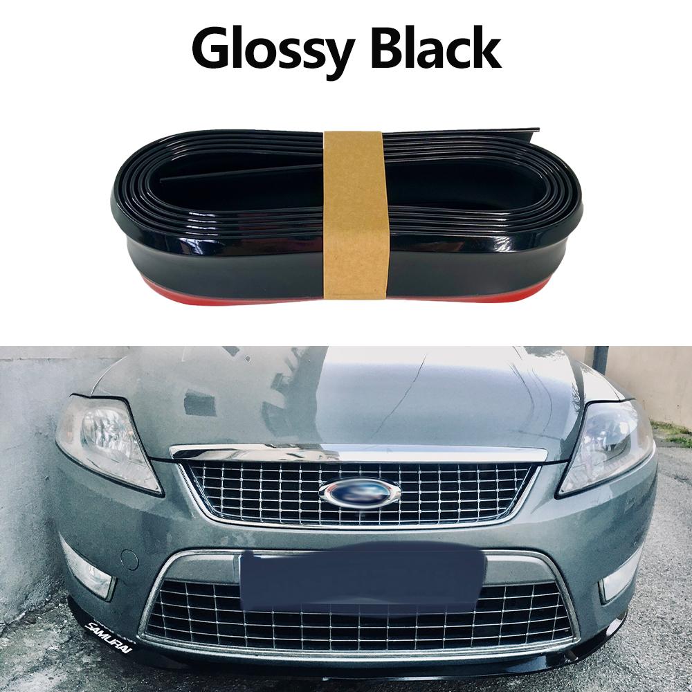 Универсальный автомобильный бампер для губ 2,5 м, наклейки для переднего бампера автомобиля, резиновая защита для автомобильного бампера, внешние молдинги, бампер для губ