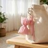 Friendship Fluffy Bow Pendant Heart Clasp Bag Hanging Cute Bow Keychain Decoration