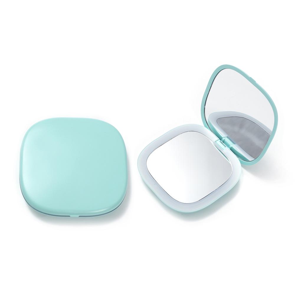 LED Light Portable Folding Mirror, Magnifying Handheld Compact, Internet-Famous Model