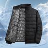 Мужская куртка из белого утиного пуха, мужская легкая пуховая куртка, теплое пуховое пальто со стойкой, на полной молнии, зимнее пальто, самонагревающаяся пуховая куртка с графеном