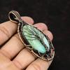 Подвеска из хризопраза «Дерево жизни», обернутая медной проволокой, изумительная подвеска, драгоценный камень, подарок для нее, подарок для девушки, ювелирные изделия из хризопраза