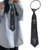Мгновенно надеваемый галстук Мужской дизайн без узла Устойчивая к сминанию полиэстеровая ткань Регулируемая металлическая застежка Формальный офисный аксессуар
