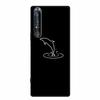 Чехол для телефона Sony 1 IV: Черный мягкий чехол из ТПУ с полым узором и простыми линиями