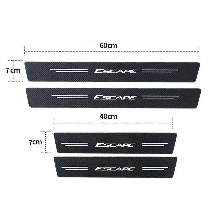 KLYE5 For Ford Escape Luminous Door Threshold Stickers Scuff Scratch Car Door Threshold Protective Trunk Strips Anti kick Stickers