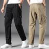 Cargo Pants Men's Loose Straight Oversize Clothing Solid Grey Versatile Work Wear Black Joggers Cotton Casual Male Trousers