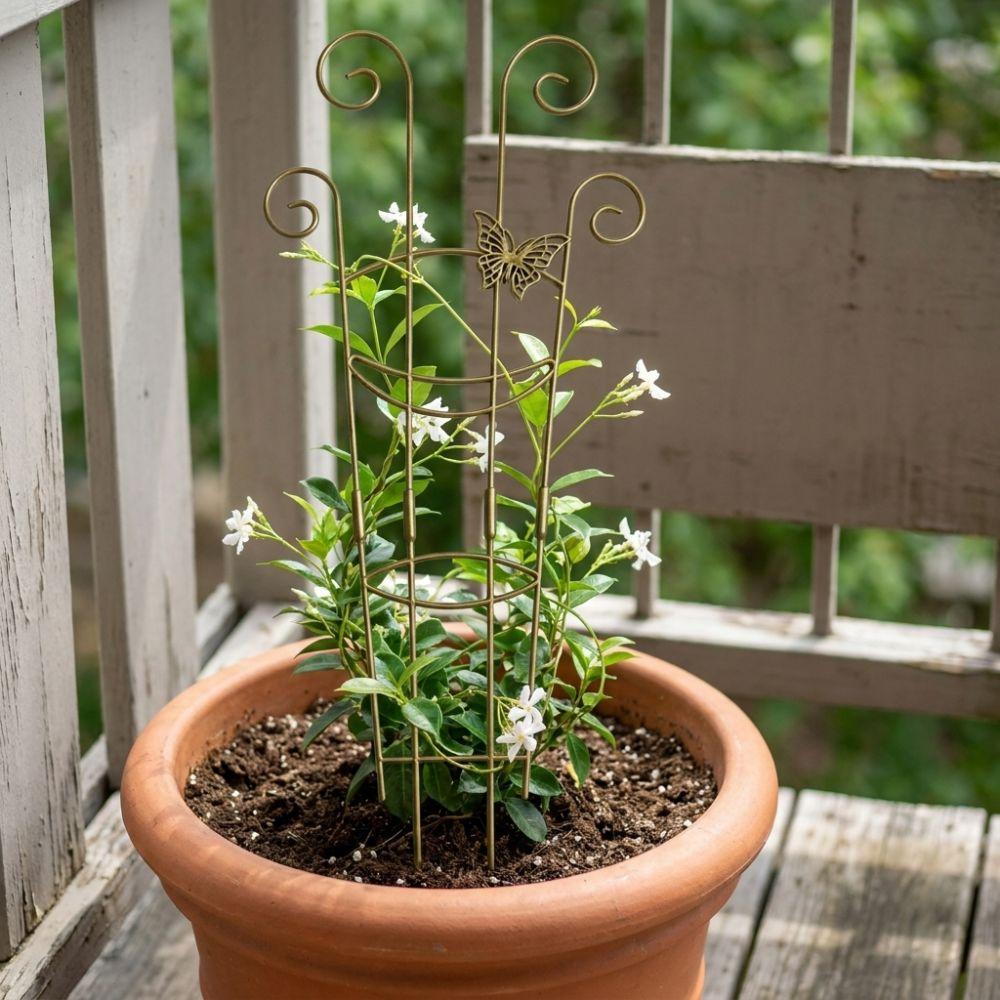 Butterfly Shaped Flower Pot Bracket Strong Load Bearing Vine Climbing Rack Greenhouse Use