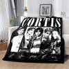 Cortis K‑pop Boy Group Member Portrait Print Flannel Blanket Soft Warm Throw Blanket Idol Fan Home Sofa Bed Decor Lightweight Travel Bedding Blanket