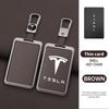 Кожаный Чехол-Держатель для Умного Ключа-Карты NFC для Автомобиля Tesla Model 3 Model Y Аксессуары для Брелока Автомобиля