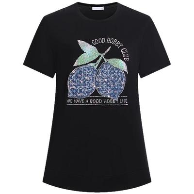 Новый хлопковый топ с круглым вырезом для женщин в летнем корейском стиле с коротким рукавом и разрезом, свободная и модная футболка для глажки для женщин