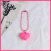 Colorful Heart Keychain Silicone Heart Keyring Candy Color Heart Pendant Y2K Korean Kawaii Dopamine Sweet Key Accessory