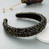 Kingcome Korean Fashion Rhinestone Gem Headband Headdress Sponge Wide Edge Handmade Baroque Headbands Hair Accessories