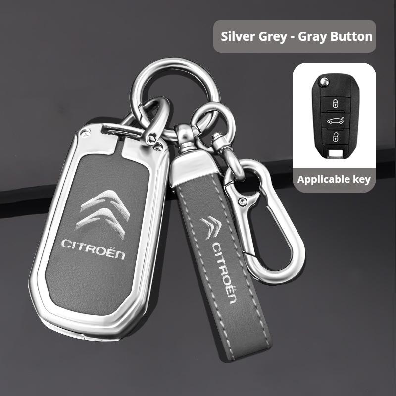 AGX4   Zinc Alloy Car Key Case Cover Citroen C4 C5 C3 C1 C2 C6 C8 Picasso Berlingo VTS Xsara C-Crosser C-Elysee Jump KeyChain Metal Key