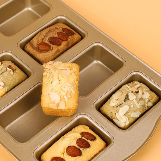 Cake Mold Non-Stick Cake Pan with 8 Compartments DIY Baking Mold for Chocolate Dessert Biscuit Bread