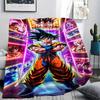 Фланелевое одеяло с принтом персонажей Dragon Ball, Высококачественное, Удобное для всех сезонов, Декор для дома, Тепло и уют, Идеально для рождественских подарков