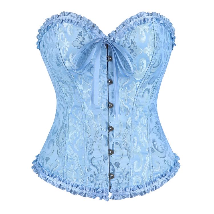 Европейский размер 819 Черный придворный корсет: Боди с контролем живота