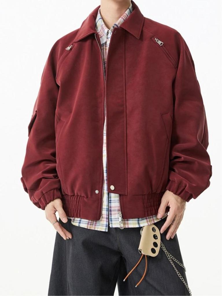 Мужская ретро куртка-косуха из искусственной кожи с двойной молнией и отворотами, с принтом тай-дай