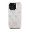 Etui Do Iphone 16 Pro Max Guess Leather 4G Triangle Różowy