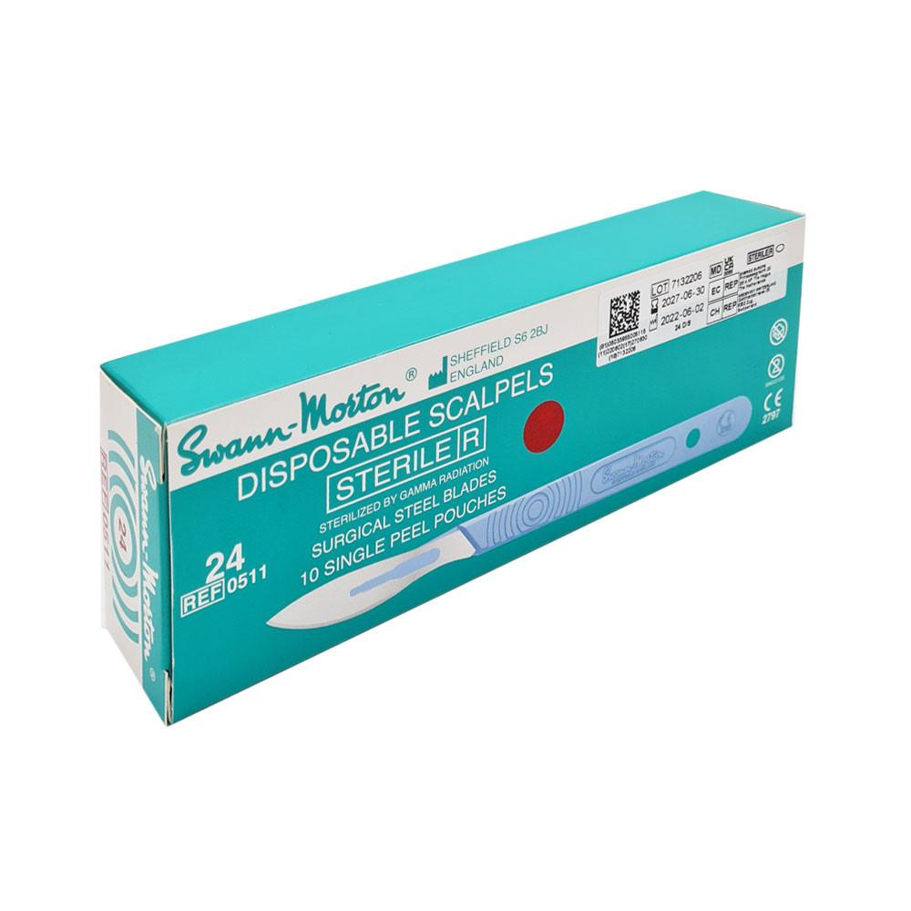 Swann-Morton 24 Sterile Surgical Scalpel 10 Pieces Stainless Steel