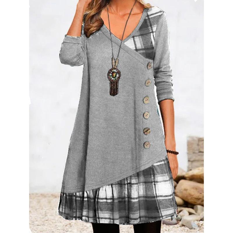 Женское платье-макси с длинным рукавом в стиле пэчворк, повседневное, в стиле бохо, свободного кроя, с цветочным принтом