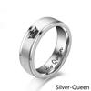 6 мм модное кольцо из нержавеющей стали Его Королева Ее Король Пара Серебро Черная Корона Пара Ювелирных Изделий Годовщина Подарки на День Святого Валентина