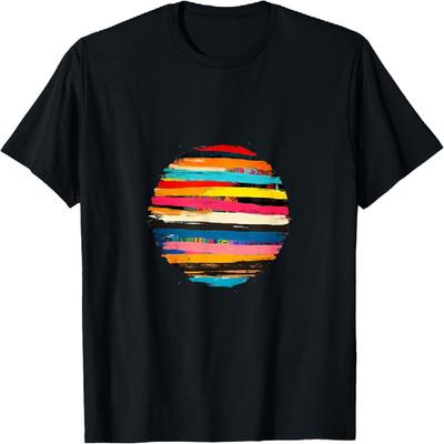 Colorful Abstract Circle Modern Art T-Shirt