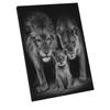 African Lions Family Wall Art Paintings Print On Canvas Art Posters and Prints Black and White Animals Pictures For Living Room