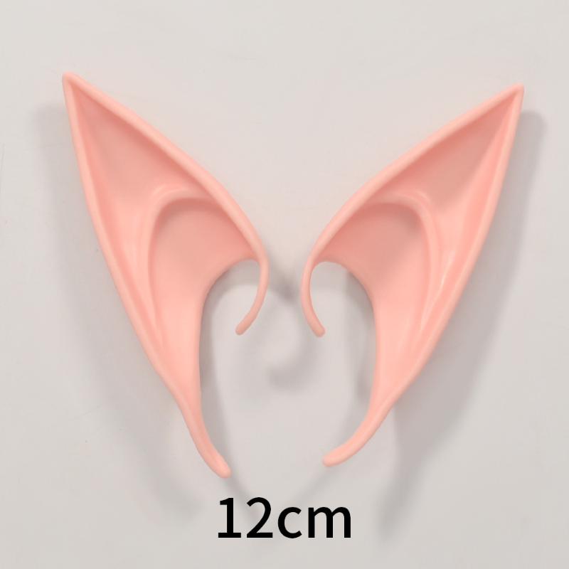 Non Toxic Realistic Soft Latex Elf Ears Vampire Fangs Easy to Clean for Halloween Masquerade Cosplay Props