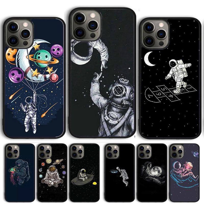 Иллюстрация Космонавта Чехол-Ракушка Для iPhone 17 Air 15 16 14 13 12 Pro Max 11 Pro Max Plus Чехол для Телефона