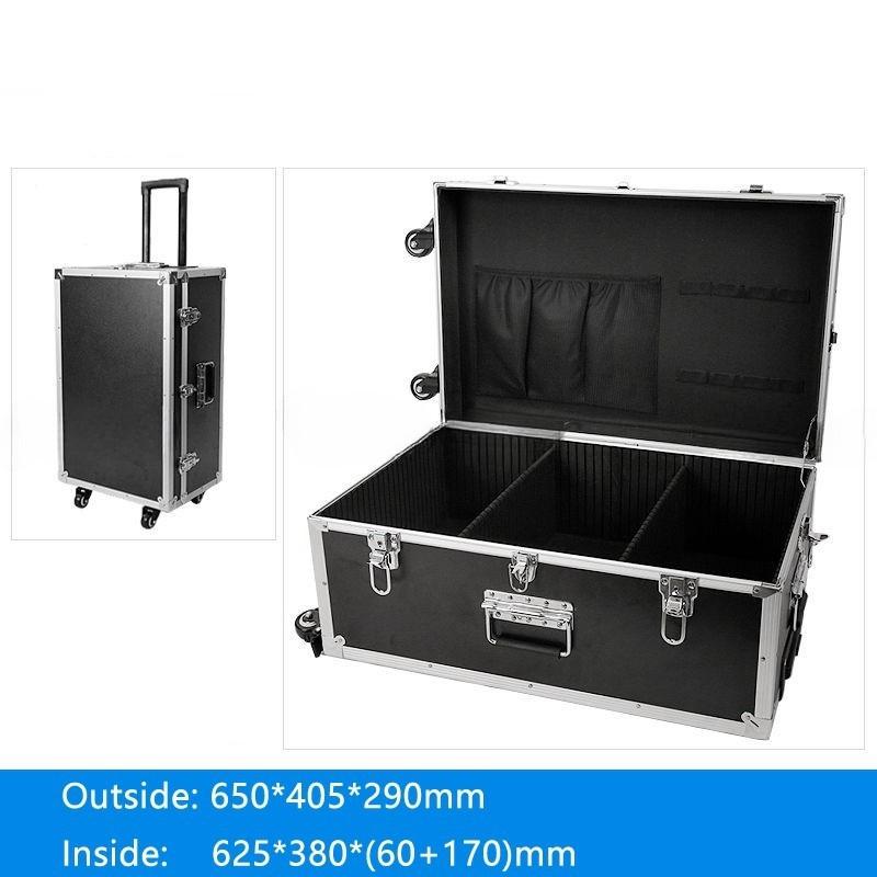 Противоударный чемодан для оборудования, защита инструментов, запираемый багажный отсек, алюминиевый ящик для инструментов на колесах