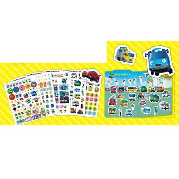 Книга наклеек Edustory Tayo the Little Bus, Kids Icon, популярные корейские игрушки