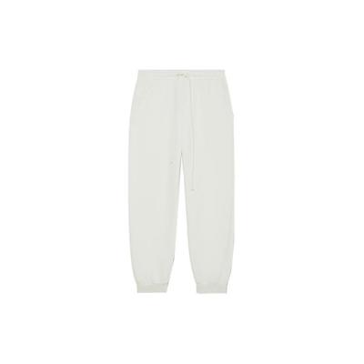 Li Ning Vital Series однотонные зауженные трикотажные спортивные брюки унисекс с талией цвета слоновой кости AKLT683-3