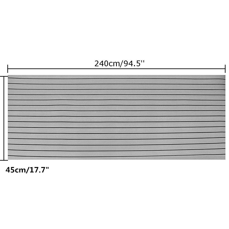 17.7"x94.5" EVA Teak Marine Decking 0.24" Self-Adhesive