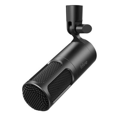 Динамический микрофон FIFINE XLR Однонаправленный микрофон XLR с микрофонной стойкой Совместимость с аудиоинтерфейсом Игровой голосовой чат Запись Удаленная работа